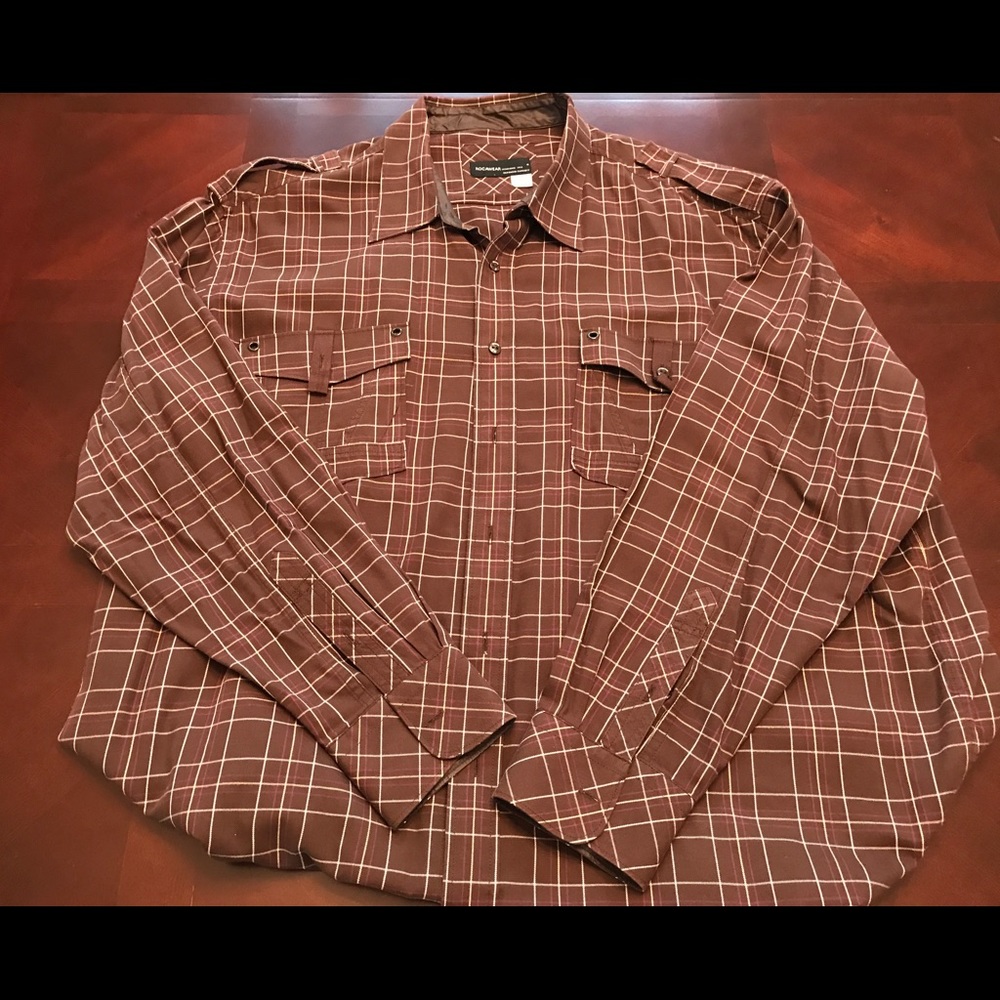 Rocawear brown long sleeve button down