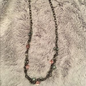 Lia Sophia Long, Multi-Strand Silver Necklace