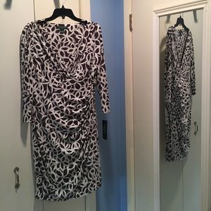 NWT Ralph Lauren Gray & White Dress
