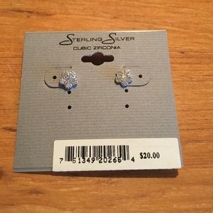 Sterling silver flower earrings