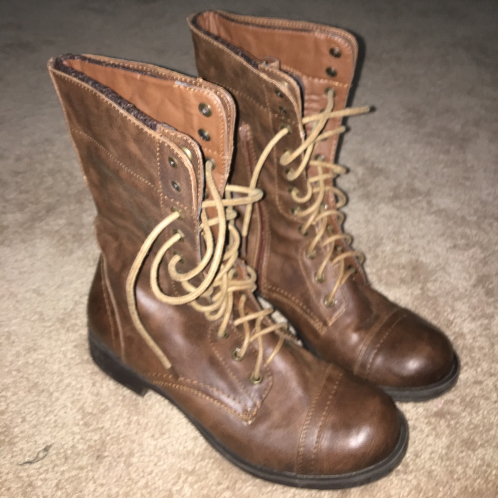 Brown Combat Boots