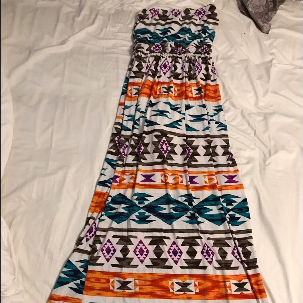 Aztec Design Maxi Dress