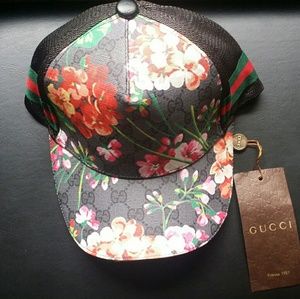 Black Floral Gucci Hat