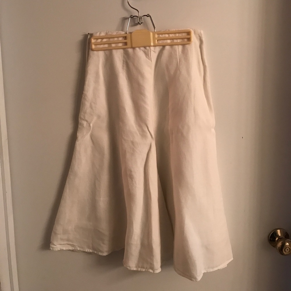Banana Republic White Linen ALine Skirt Size 0