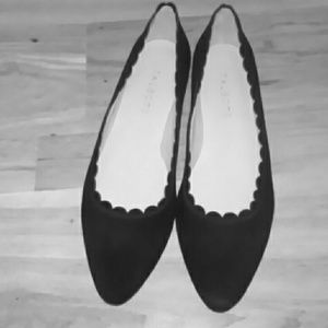 TALBOTS Black suede flats