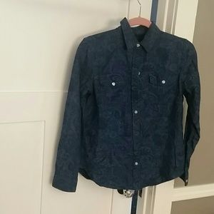 Patterned denim shirt