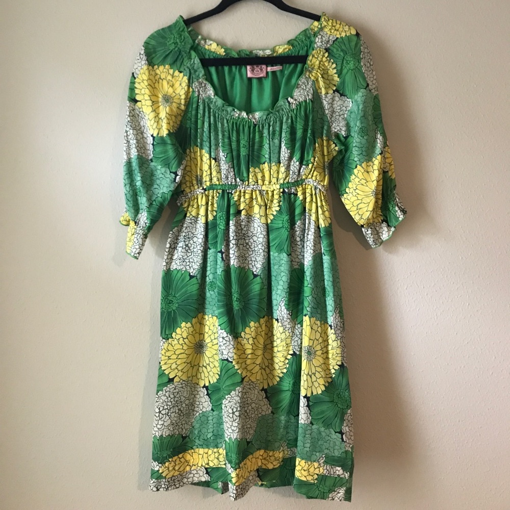 Juicy Couture cotton and silk printed dress.