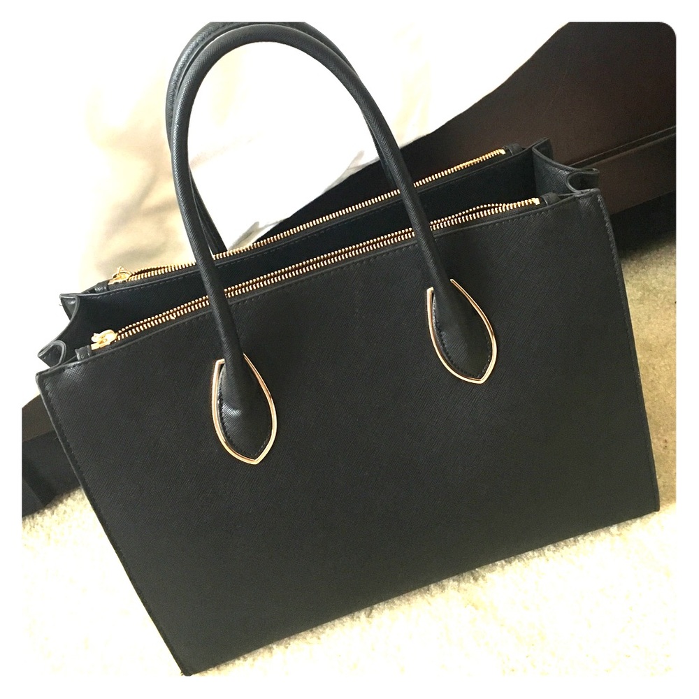 black oversized handbag