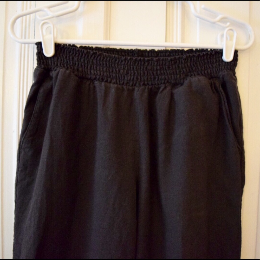 Dark Brown GAP Linen Wide-Leg Pant- Size S