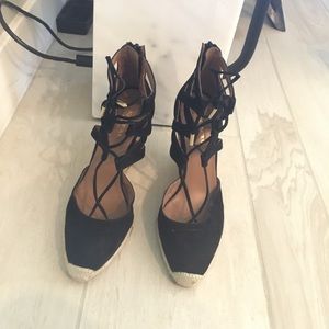 Aquazzura Lace Up Wedges