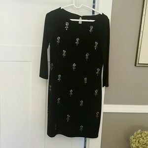 Bejeweled black dress