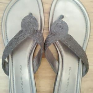 Copper braided sandals