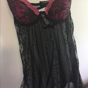 Black and pink lingerie