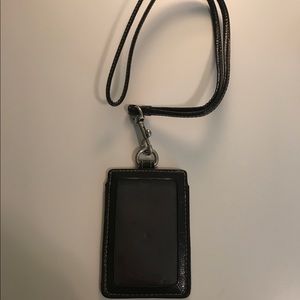 Leather Coach ID Lanyard