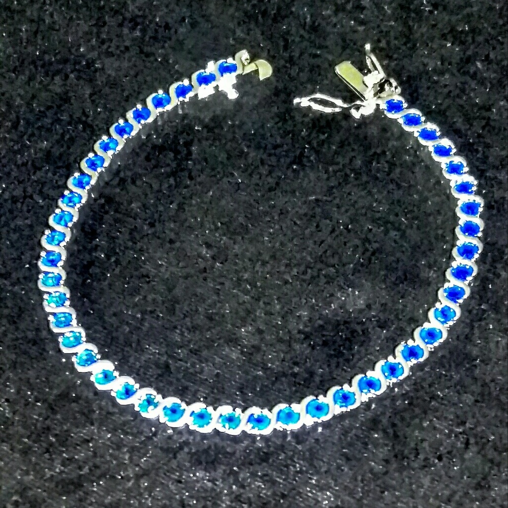 Sapphire Sterling Silver tennis bracelet