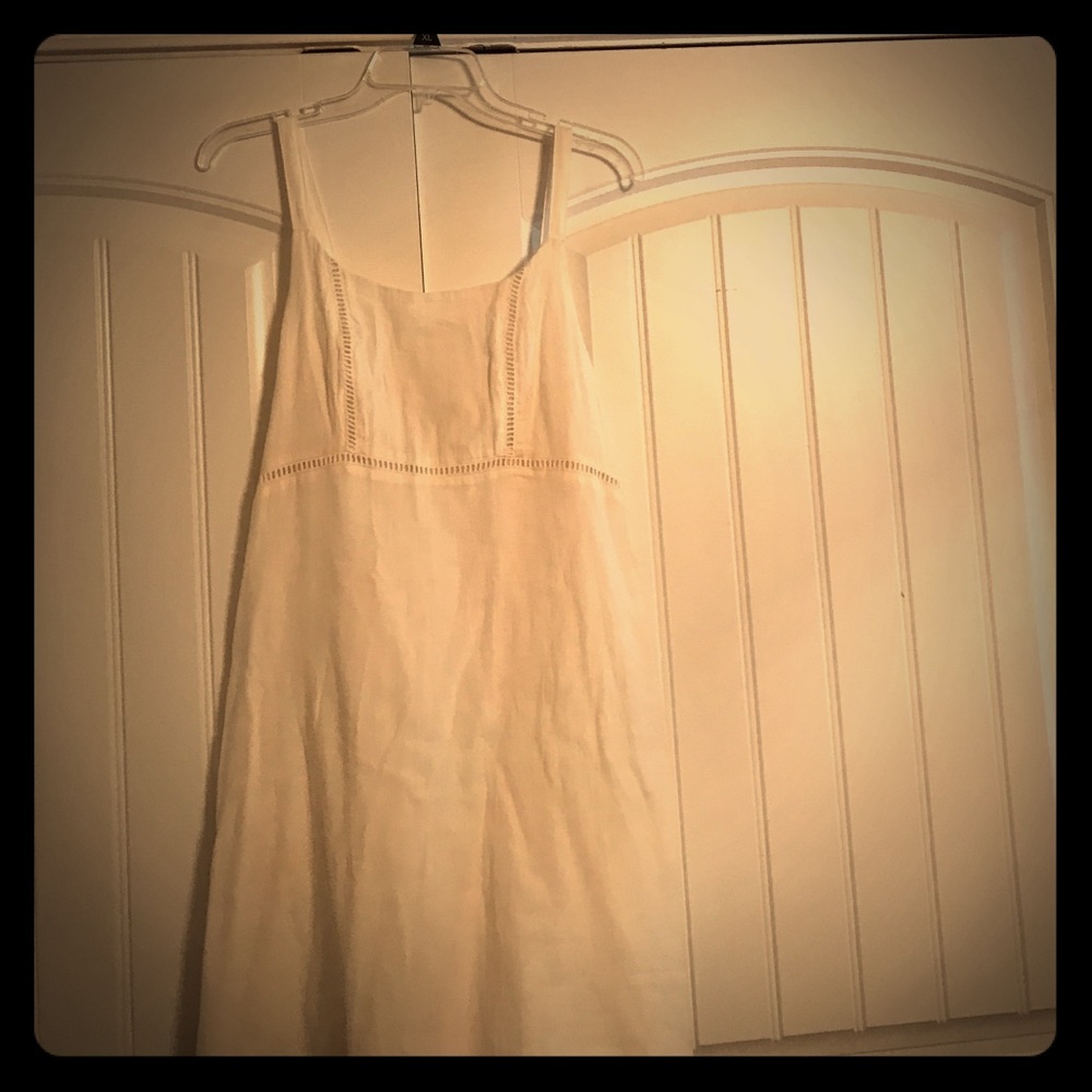 Gauze like off white tank dress