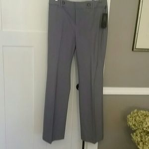 Gray pinstriped lined pants