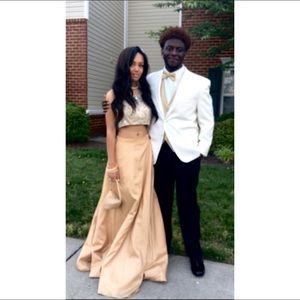 Gown 2 Pieces Prom Dresses Long 2017