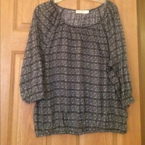 XL Faded Glory three quarter sleeve top