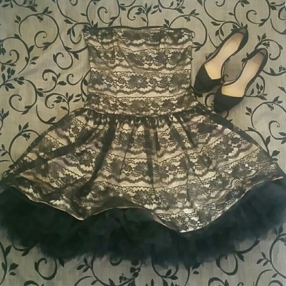 Strapless Lace Dress
