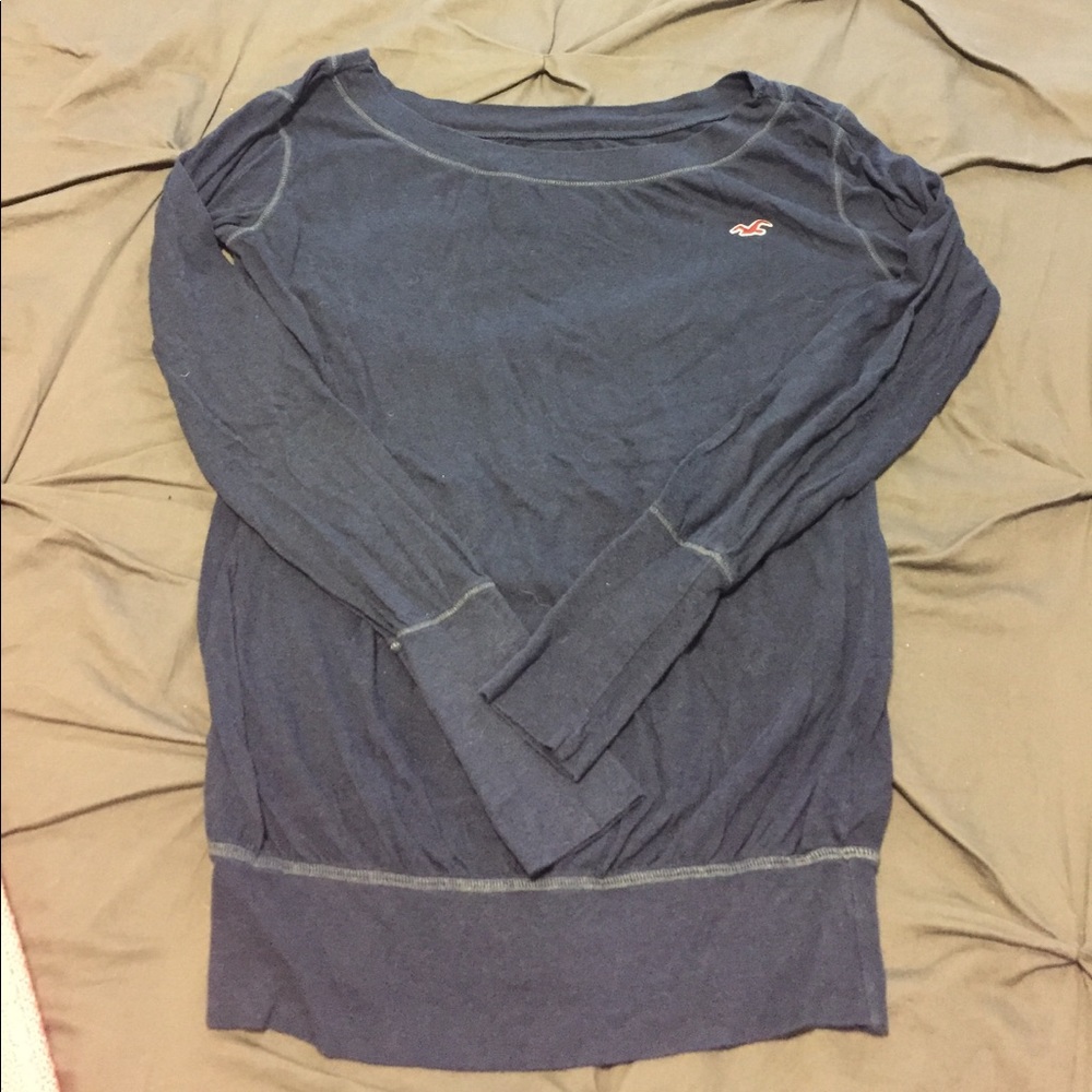 Long sleeve navy Hollister Tee