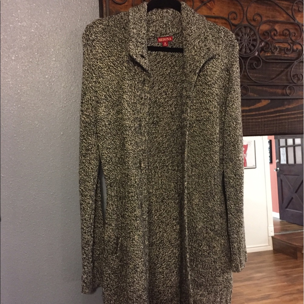 Merona Black&Gray Duster - size M