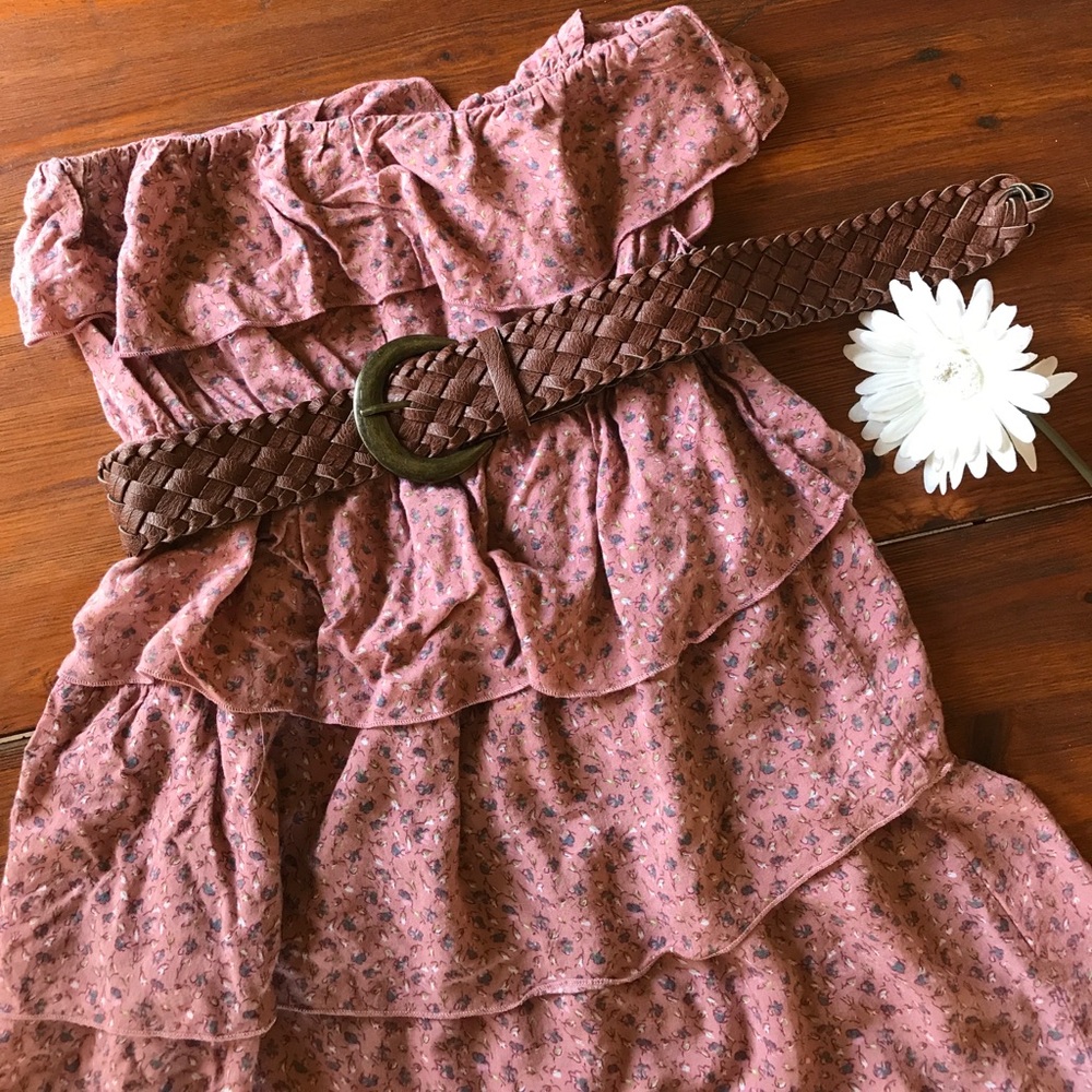 Strapless Ruffle Dress