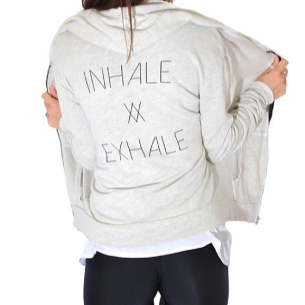 🆕 good hYOUman Terry Zip Up Workout Hoodie NWT!