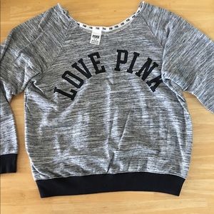 VS PINK off the shoulder sweatshirt