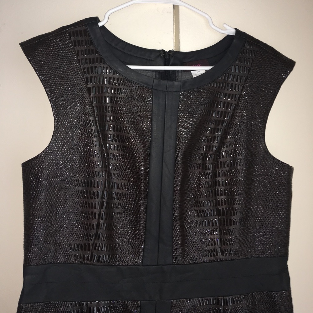 Brown pleather Dress