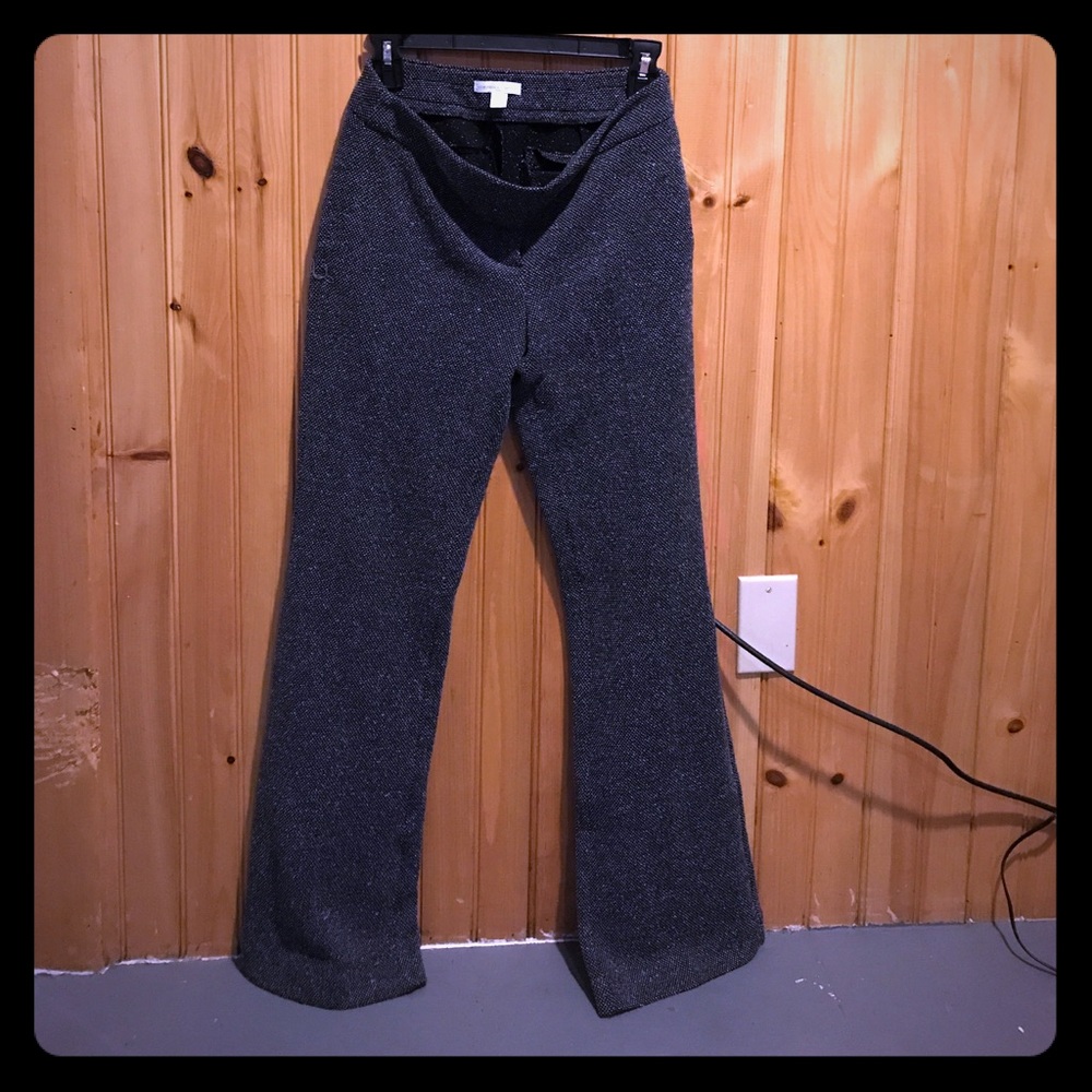 Long flare black and grey pant