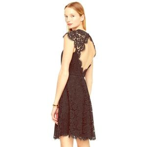 Kate Spade Rose Lace Open Back Fit And Flare