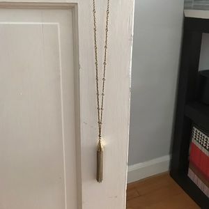 Lucky brand long tassel necklace