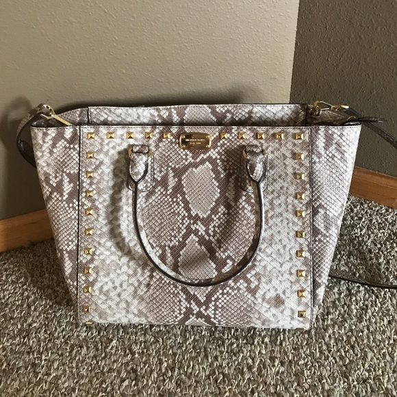 ❌SOLD❌ Rare Michael Kors Snake Skin Print Bag - Picture 1 of 5