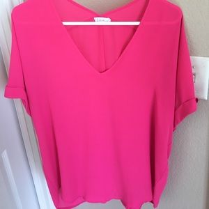 Bright pink blouse