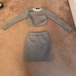 Lulus crop top and skirt matching set