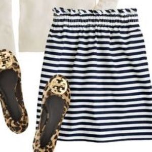 J. Crew blue and white striped skirt