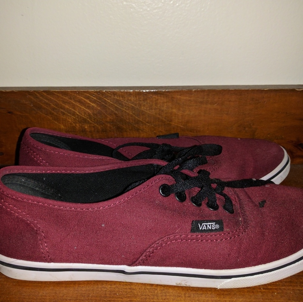 NWOT burgundy vans