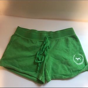 PINK Victoria's Secret green Sweat Shorts Medium