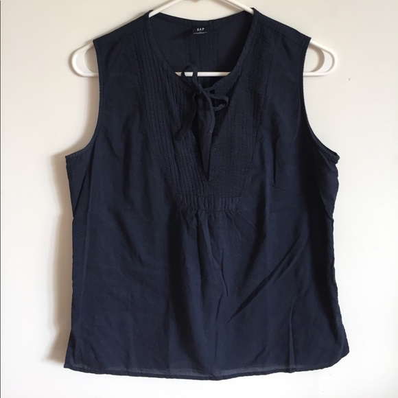 GAP Tops - GAP Lightweight Tie Front Cut Out Blouse