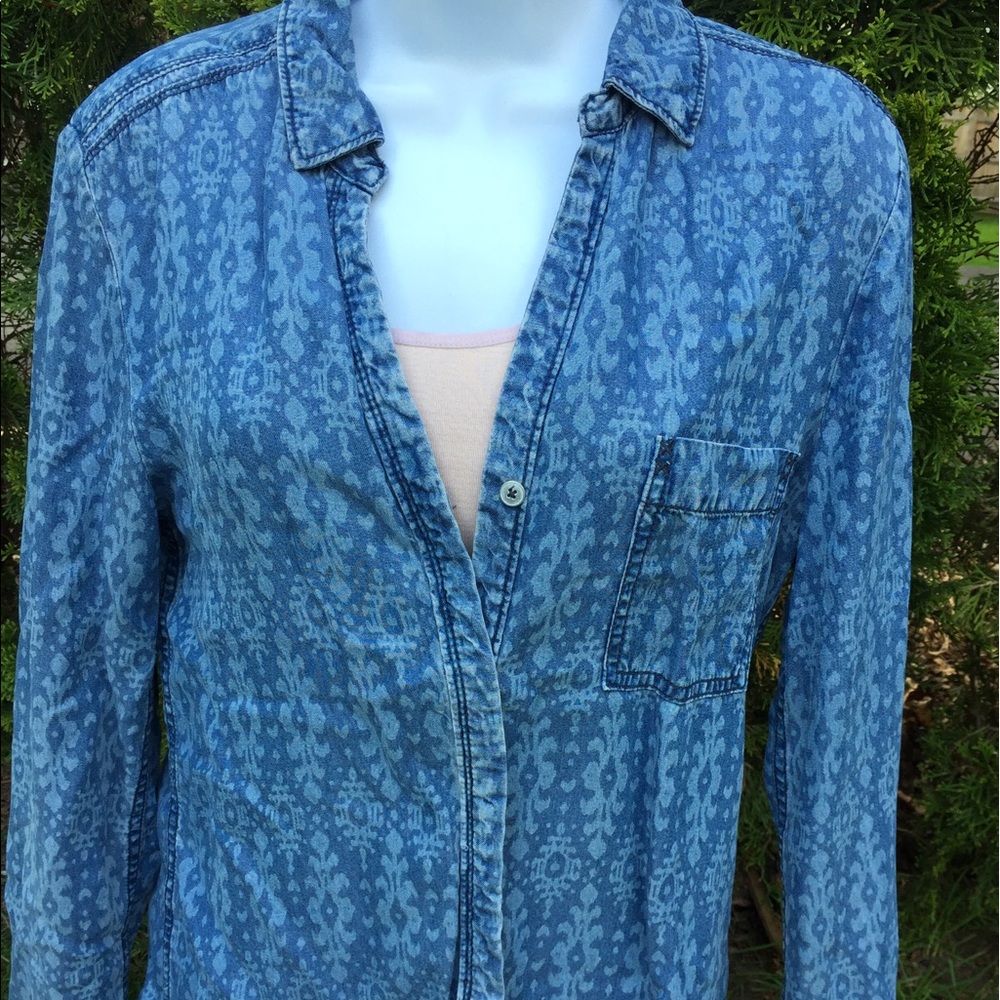 Tencel denim printed shirt