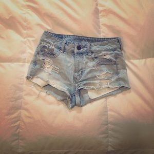Size 0 American eagle frayed jean shorts