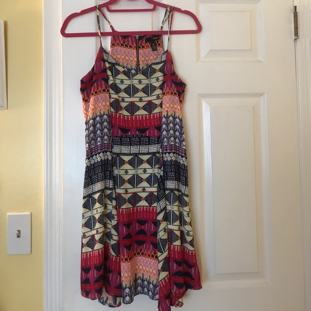 Aqua Tribal Print Dress