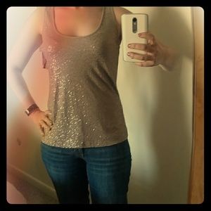 Medium Tan sparkly tank top