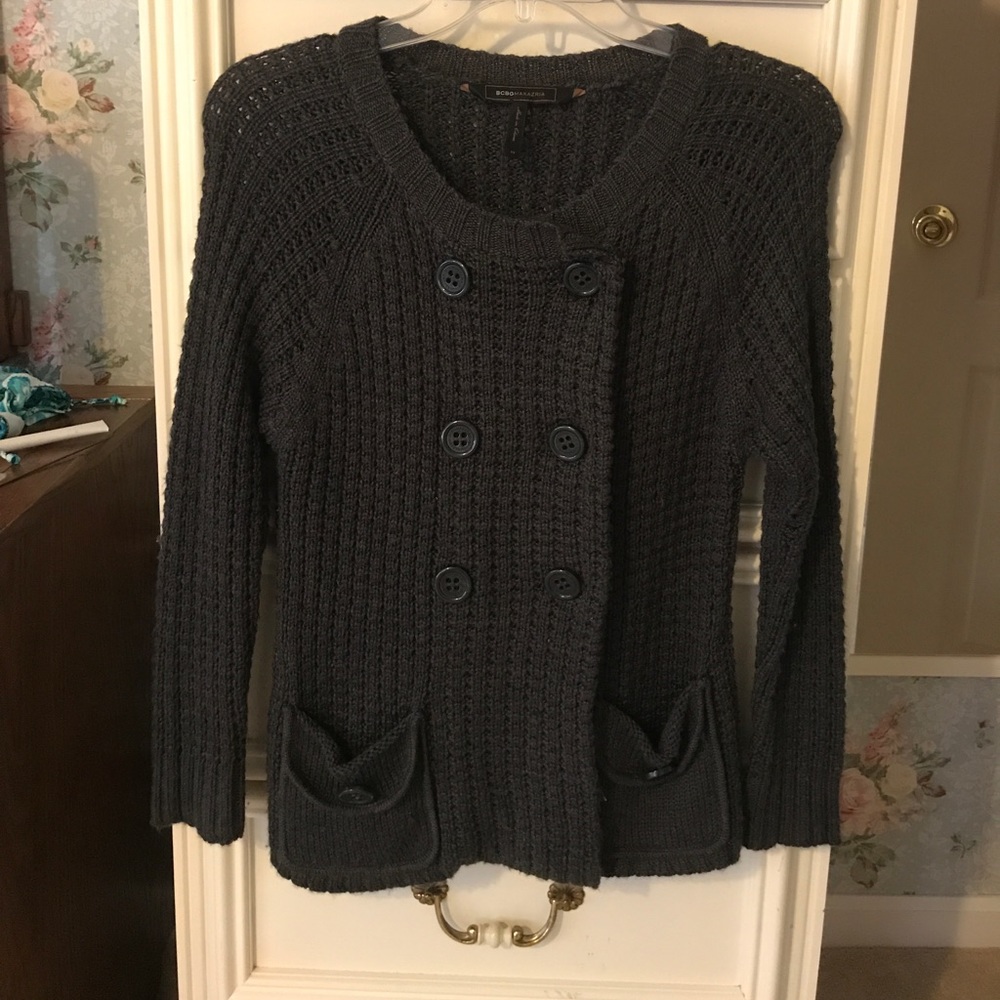 BCBG button-up sweater