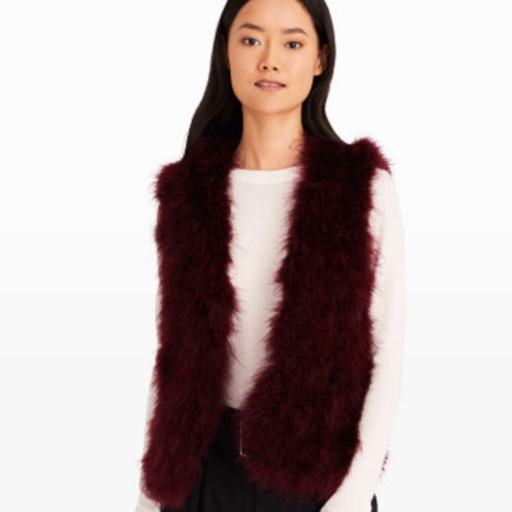 Club Monaco purple feather vest