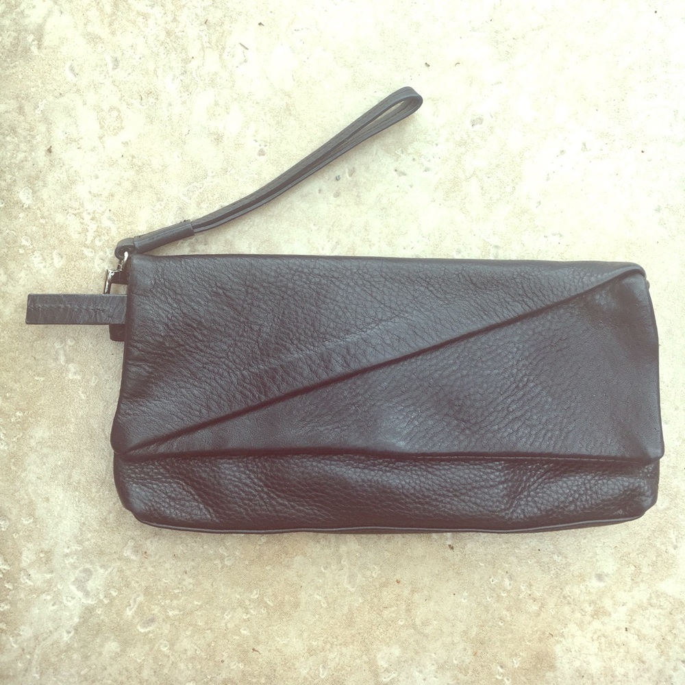 Kenneth Cole Reaction black Leather Clutch