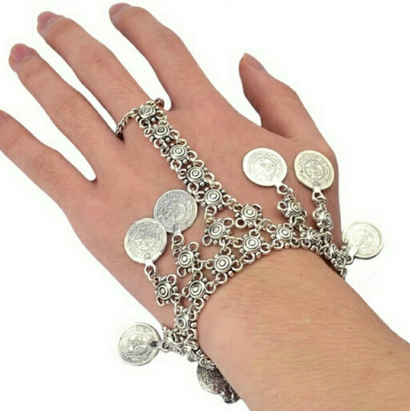 Jewelry - LAST ONE!! Silver Boho Coin Bracelet