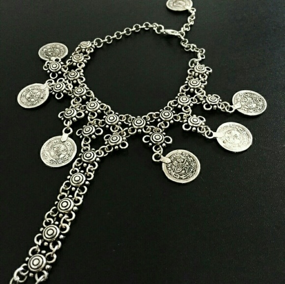 LAST ONE!! Silver Boho Coin Bracelet - Picture 3 of 3