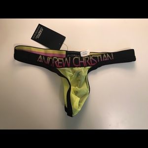 NWT Mesh Thong Andrew Christian